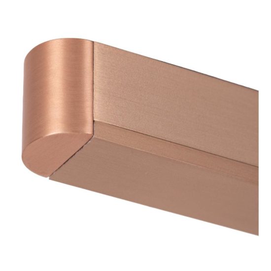 Tappo terminale arrotondato per binario magnetico 48v champagne confezione 2 pezzi