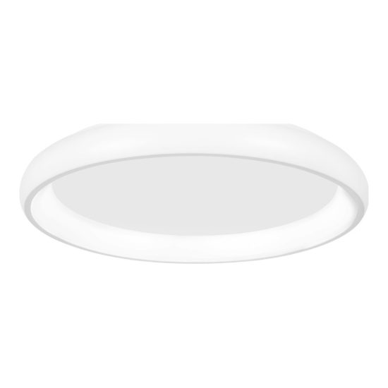 Plafoniera tonda led 50w 3000k dimmerabile per camera da letto moderna bianca sabbiata