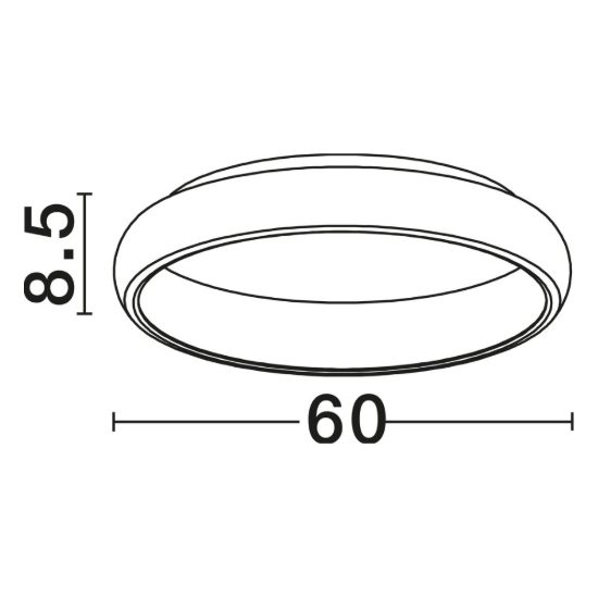 Plafoniera tonda led 50w 3000k dimmerabile per camera da letto moderna bianca sabbiata
