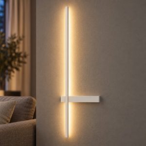 Applique da parete lineare a stelo piccola led 5w cct 2700k 3000k 4000k per soggiorno bianca