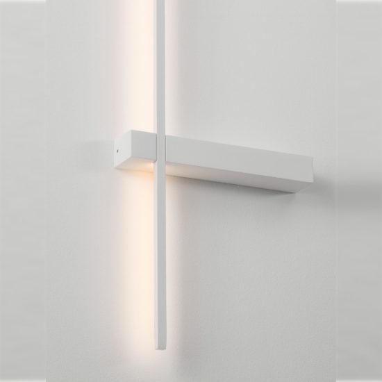 Applique da parete lineare a stelo piccola led 5w cct 2700k 3000k 4000k per soggiorno bianca