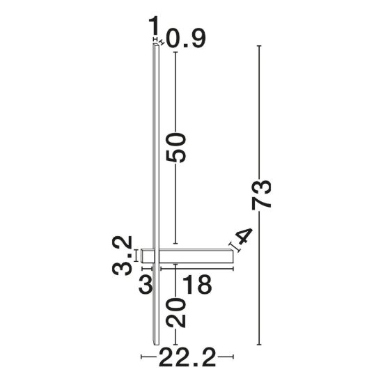 Applique da parete lineare a stelo piccola led 5w cct 2700k 3000k 4000k per soggiorno bianca
