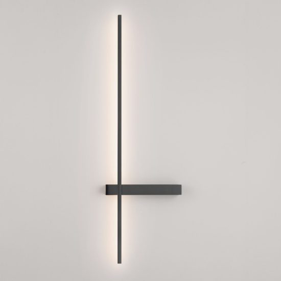 Applique da parete lineare a stelo piccola led 5w cct 2700k 3000k 4000k per soggiorno nera