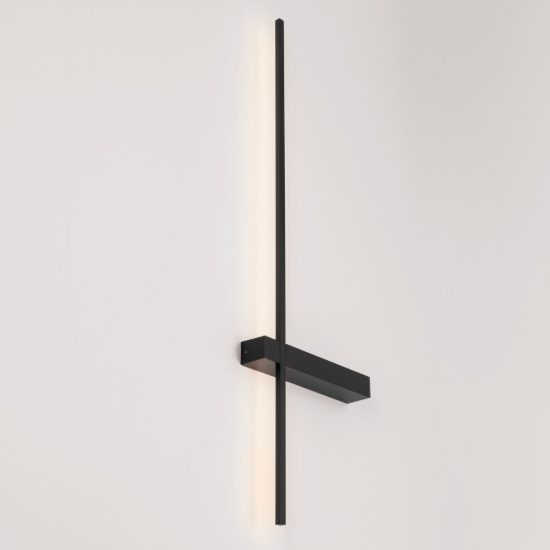 Applique da parete lineare a stelo piccola led 5w cct 2700k 3000k 4000k per soggiorno nera