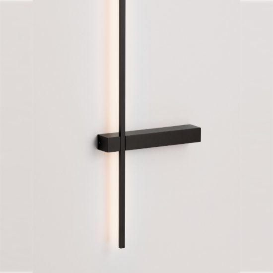 Applique da parete lineare a stelo piccola led 5w cct 2700k 3000k 4000k per soggiorno nera
