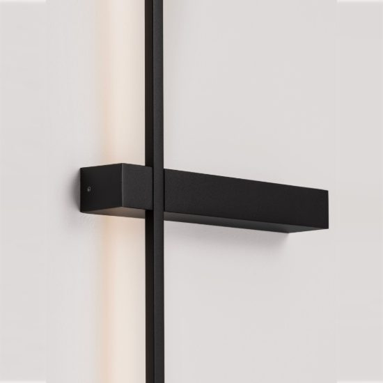 Applique da parete lineare a stelo piccola led 5w cct 2700k 3000k 4000k per soggiorno nera