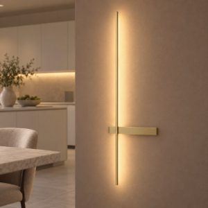 Applique da parete lineare a stelo piccola led 5w cct 2700k 3000k 4000k per soggiorno oro ottone