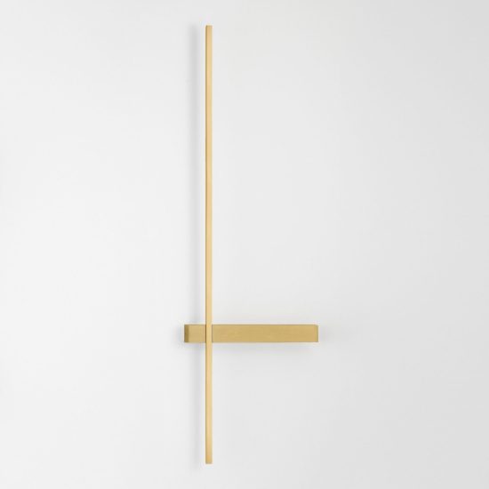 Applique da parete lineare a stelo piccola led 5w cct 2700k 3000k 4000k per soggiorno oro ottone