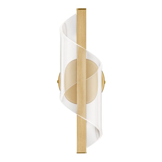 Applique da parete a spirale aperta led 9w 3000k per soggiorno contemporanea oro ottone