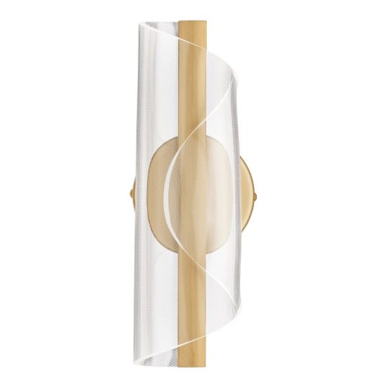 Applique da parete a spirale chiusa led 9w 3000k per soggiorno contemporanea oro ottone
