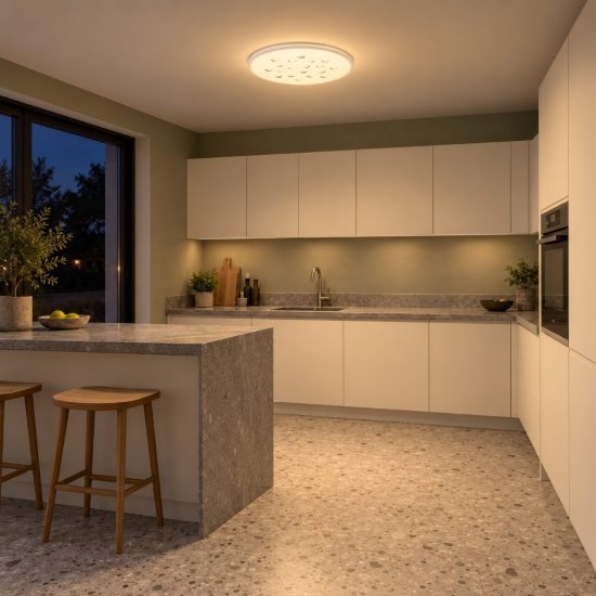 Plafoniera tonda con decoro a foglie led 30w dimmerabile rgb per cucina contemporanea bianca