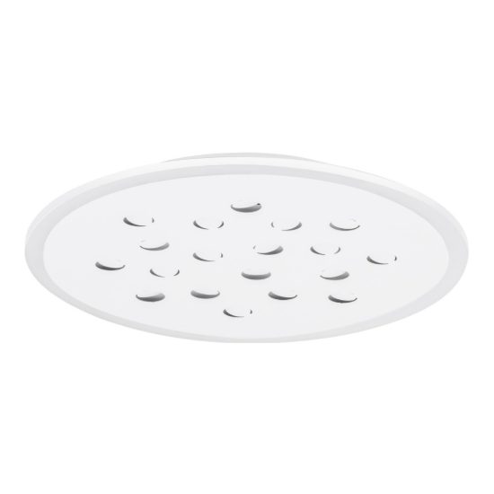 Plafoniera tonda con decoro a foglie led 30w dimmerabile rgb per cucina contemporanea bianca