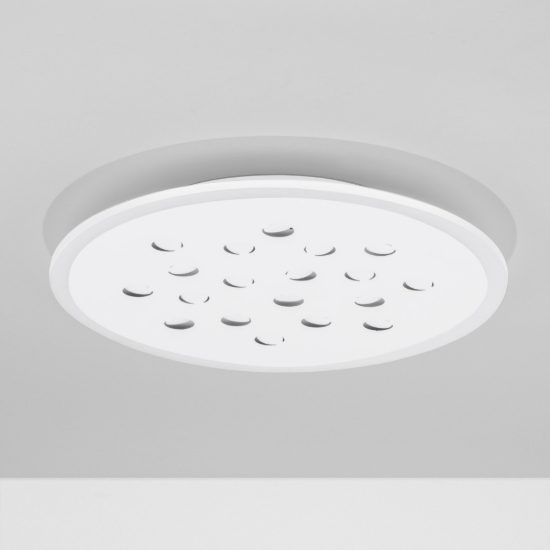 Plafoniera tonda con decoro a foglie led 30w dimmerabile rgb per cucina contemporanea bianca