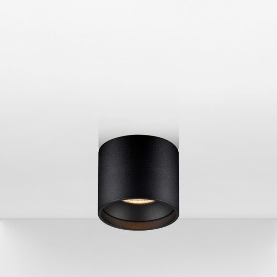 Faretto da soffitto a cilindro led 16w 3000k per corridoio moderno nero sabbiato