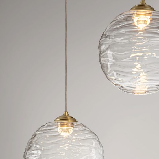 Lampadario a sospensione a sfere led 12w 2700k dimmerabile per sala da pranzo oro ottone