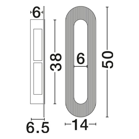 Applique da parete ovale in vetro rigato led 12w 3000k per soggiorno nera