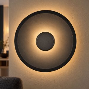 Applique da parete a disco led 6w cct 2700k 3000k 4000k per soggiorno moderna nera