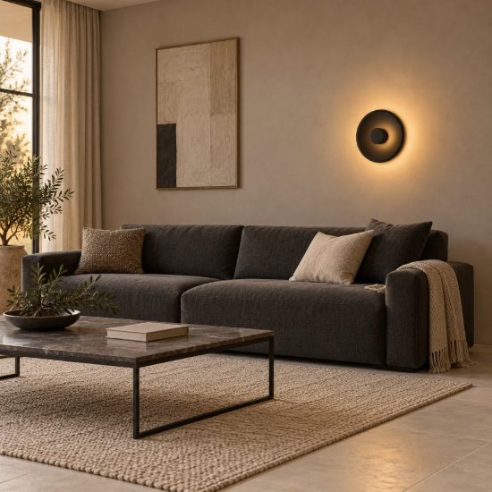 Applique da parete a disco led 6w cct 2700k 3000k 4000k per soggiorno moderna nera