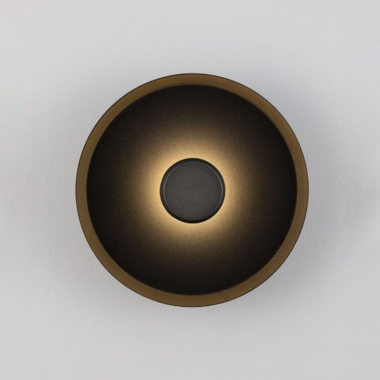 Applique da parete a disco led 6w cct 2700k 3000k 4000k per soggiorno moderna nera