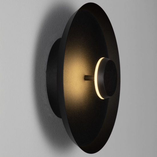 Applique da parete a disco led 6w cct 2700k 3000k 4000k per soggiorno moderna nera