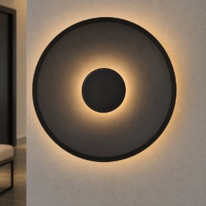 Applique da parete a disco led 14w cct 2700k 3000k 4000k per soggiorno moderna nera