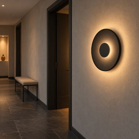 Applique da parete a disco led 14w cct 2700k 3000k 4000k per soggiorno moderna nera