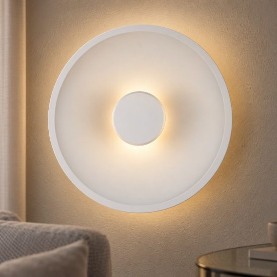 Applique da parete a disco led 14w cct 2700k 3000k 4000k per soggiorno moderna bianca
