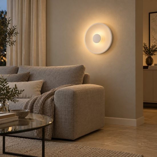 Applique da parete a disco led 14w cct 2700k 3000k 4000k per soggiorno moderna bianca