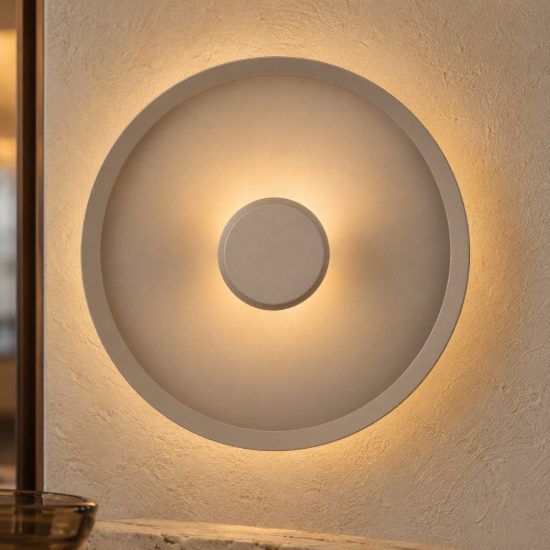 Applique da parete a disco led 6w cct 2700k 3000k 4000k per soggiorno moderna greige