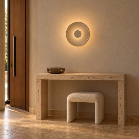 Applique da parete a disco led 6w cct 2700k 3000k 4000k per soggiorno moderna greige