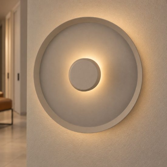 Applique da parete a disco led 14w cct 2700k 3000k 4000k per soggiorno moderna greige