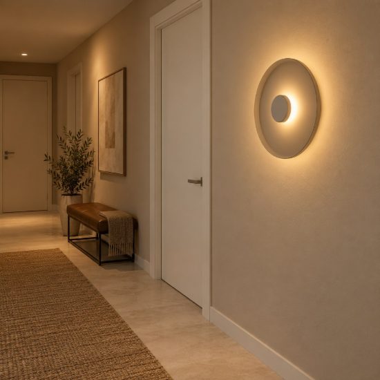 Applique da parete a disco led 14w cct 2700k 3000k 4000k per soggiorno moderna greige