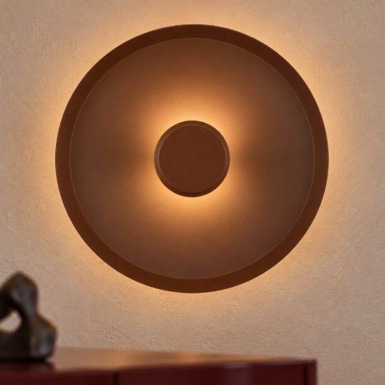 Applique da parete a disco led 6w cct 2700k 3000k 4000k per soggiorno moderna marrone scuro