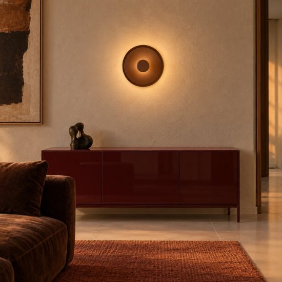 Applique da parete a disco led 6w cct 2700k 3000k 4000k per soggiorno moderna marrone scuro