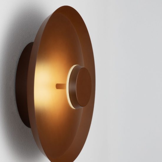 Applique da parete a disco led 6w cct 2700k 3000k 4000k per soggiorno moderna marrone scuro