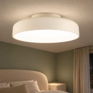 Plafoniera a cupola led 36w 2700k dimmerabile per camera da letto moderna crema