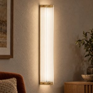 Applique da parete led 10w 3000k per soggiorno contemporanea ottone anticato