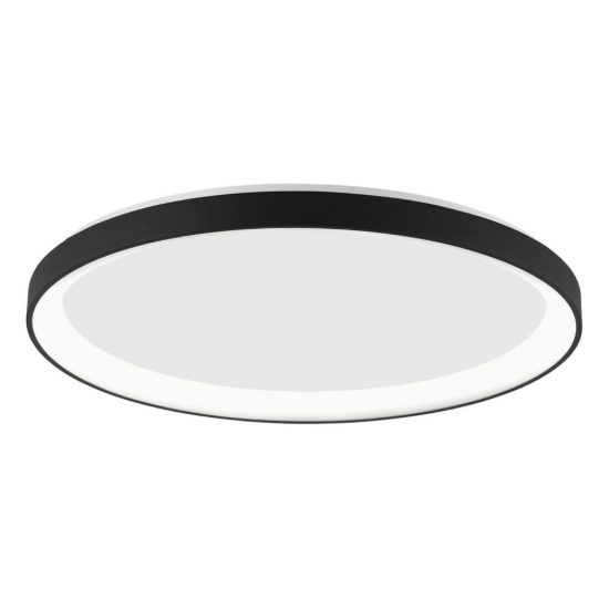 Plafoniera tonda ultrapiatta led 30w 2700k dimmerabile moderna nera sabbiata