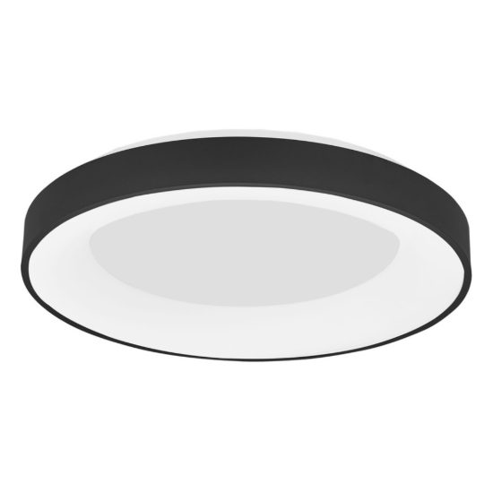 Plafoniera ad anello led 50w 4000k dimmerabile per camera da letto moderna nera sabbiata