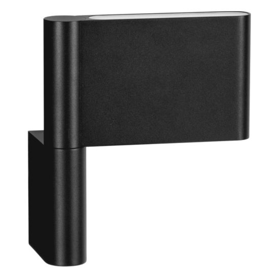 Applique da parete orientabile led 5w 3000k per corridoio moderna nera sabbiata