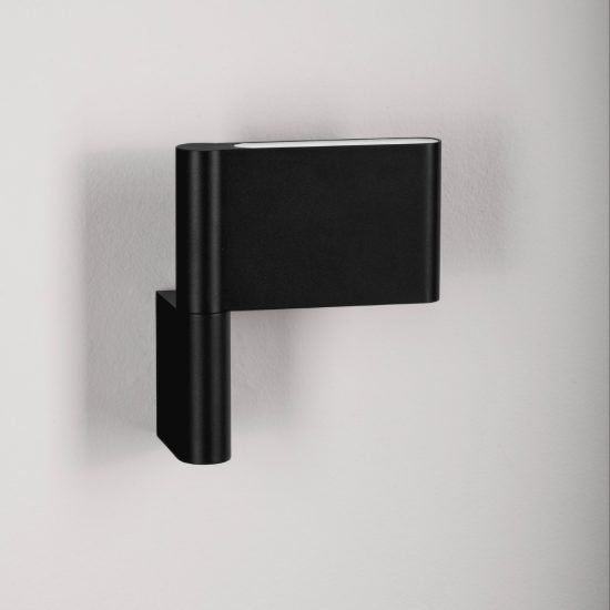 Applique da parete orientabile led 5w 3000k per corridoio moderna nera sabbiata
