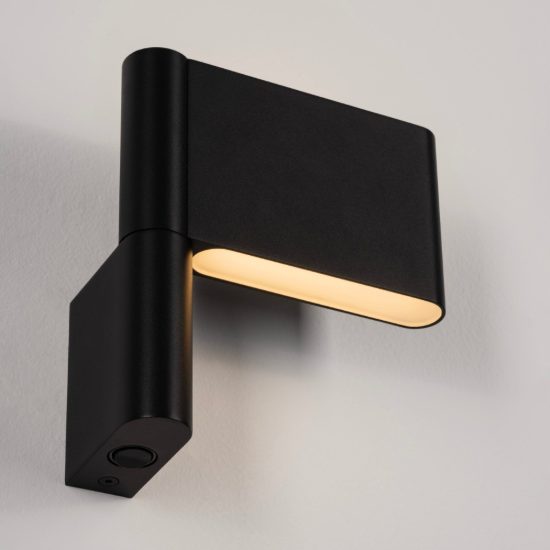 Applique da parete orientabile led 5w 3000k per corridoio moderna nera sabbiata