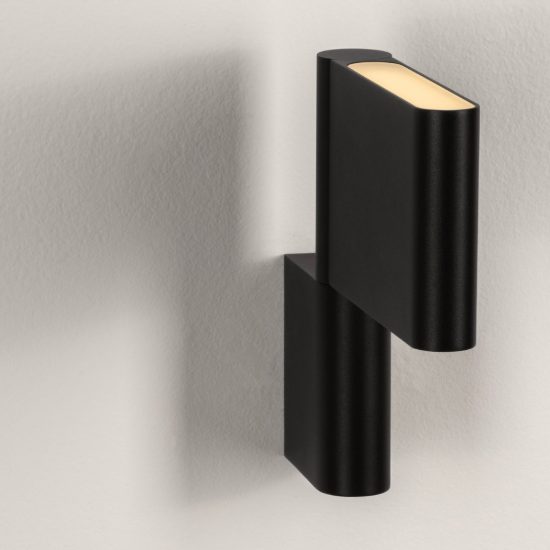Applique da parete orientabile led 5w 3000k per corridoio moderna nera sabbiata