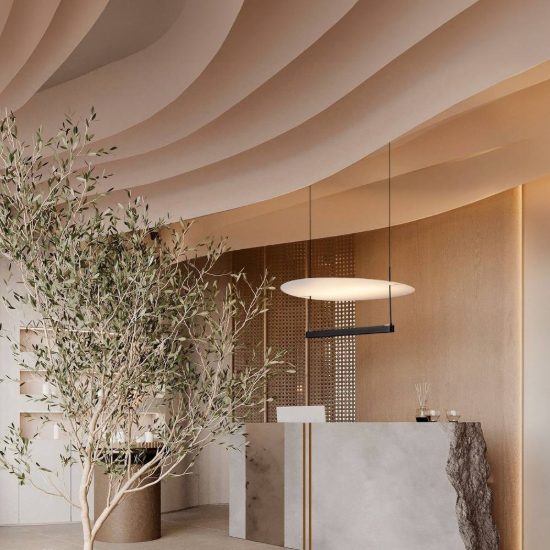 Lampadario a sospensione led 40w 2700k dimmerabile per soggiorno moderno nero sabbiato e bianco