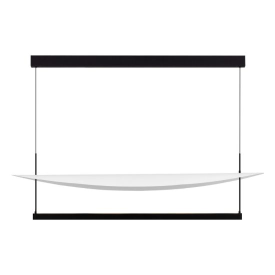 Lampadario a sospensione led 81w 2700k dimmerabile per sala da pranzo moderno nero sabbiato e bianco