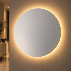 Applique da parete rotonda a specchio led 20w 2700k dimmerabile per soggiorno moderna