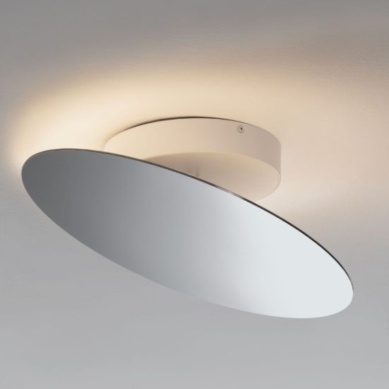 Applique da parete rotonda a specchio led 42w 3000k dimmerabile per soggiorno moderna