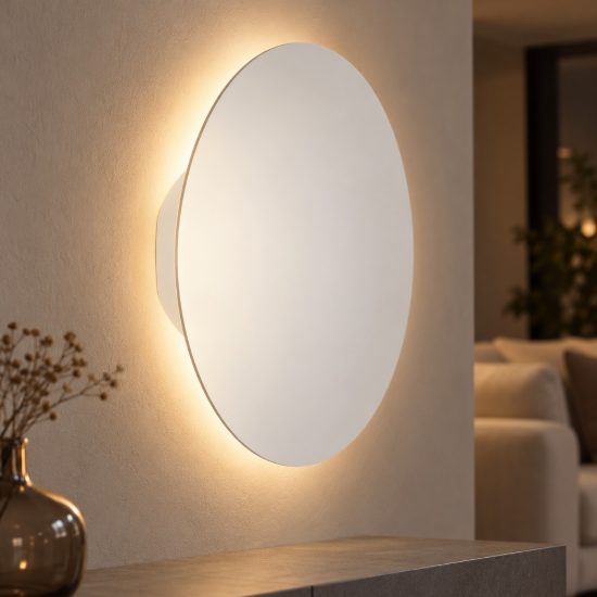 Applique da parete rotonda a specchio led 42w 2700k dimmerabile per soggiorno moderna