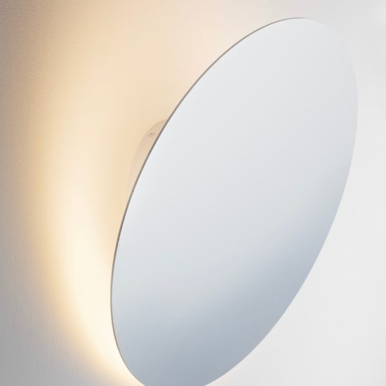Applique da parete rotonda a specchio led 47w 2700k dimmerabile per soggiorno moderna