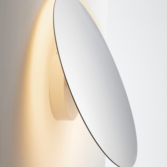 Applique da parete rotonda a specchio led 47w 2700k dimmerabile per soggiorno moderna